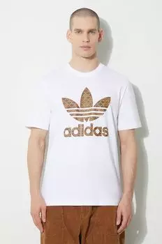 Хлопковая футболка adidas Originals, белый