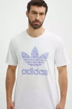 Хлопковая футболка adidas Originals, белый