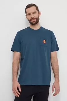 Хлопковая футболка adidas Originals, бирюзовый