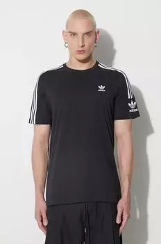 Хлопковая футболка adidas Originals, черный