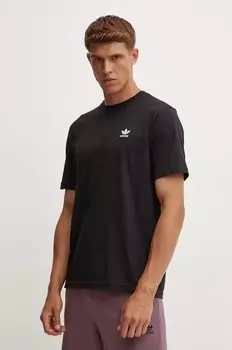 Хлопковая футболка adidas Originals, черный