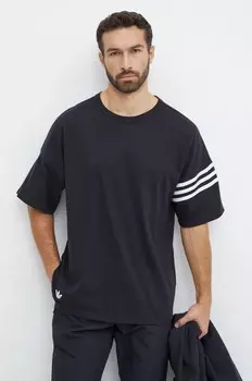 Хлопковая футболка adidas Originals Neuclassics Tee, черный