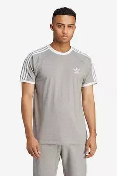 Хлопковая футболка adidas Originals, серый