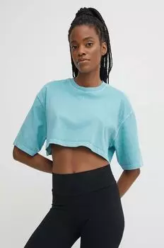 Хлопковая футболка adidas Originals, синий