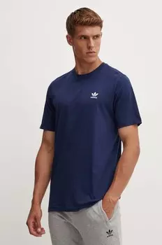 Хлопковая футболка adidas Originals, темно-синий