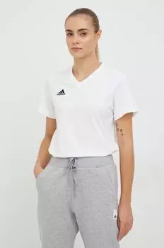 Хлопковая футболка adidas Performance, белый