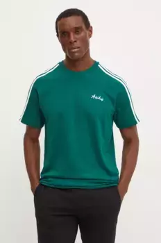 Хлопковая футболка adidas, зеленый
