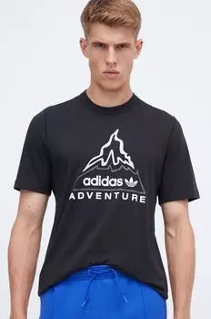 Хлопковая футболка ADV VOLCANO adidas Originals, черный