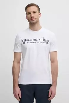 Хлопковая футболка Aeronautica Militare, белый