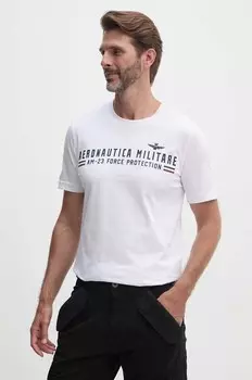 Хлопковая футболка Aeronautica Militare, белый