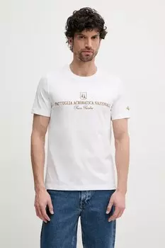 Хлопковая футболка Aeronautica Militare, бежевый