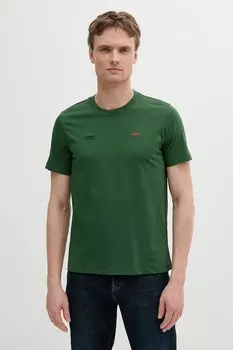 Хлопковая футболка Aeronautica Militare, зеленый