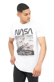 Хлопковая футболка Aldrin NASA, белый