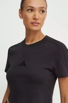 Хлопковая футболка All SZN adidas, черный