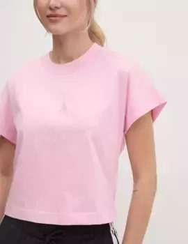 Хлопковая футболка ALL SZN adidas, розовый