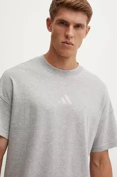 Хлопковая футболка All SZN adidas, серый
