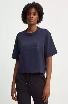 Хлопковая футболка All SZN adidas, темно-синий
