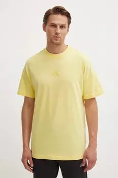 Хлопковая футболка All SZN adidas, желтый