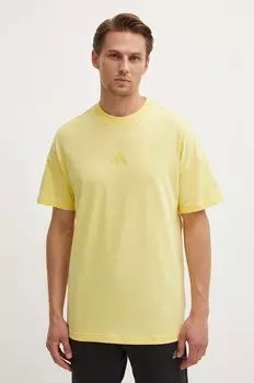 Хлопковая футболка ALL SZN adidas, желтый