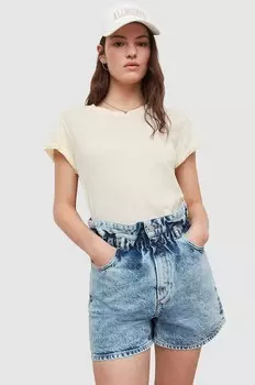 Хлопковая футболка AllSaints, белый