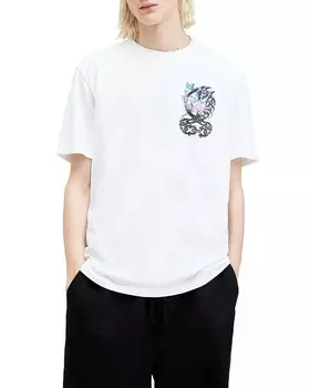 Хлопковая футболка ALLSAINTS Freed, белый