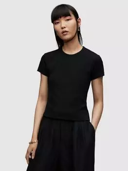 Хлопковая футболка AllSaints Stevie, черная