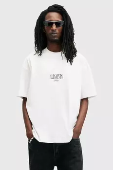 Хлопковая футболка AllSaints TWILIGHT, белый