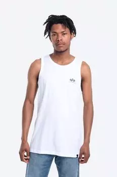 Хлопковая футболка Alpha Industries, белый