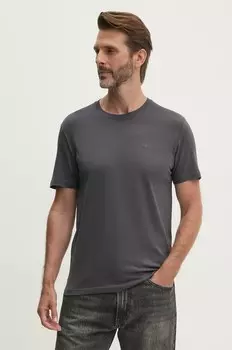 Хлопковая футболка Alpha Industries, серый
