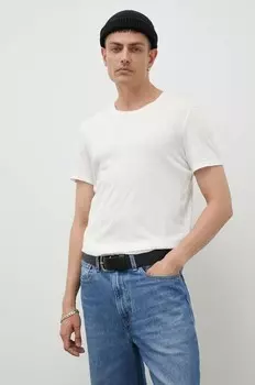 Хлопковая футболка American Vintage, бежевый