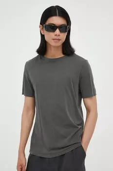 Хлопковая футболка American Vintage, серый