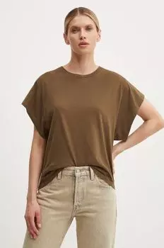 Хлопковая футболка American Vintage, зеленый