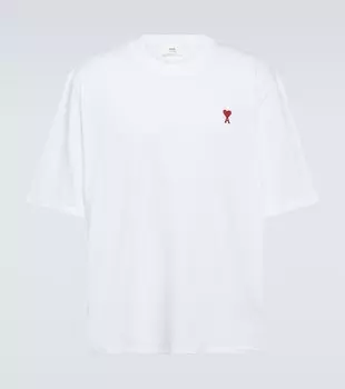 Хлопковая футболка Ami de Cur Ami Paris, белый