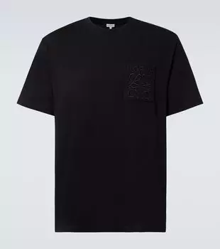 Хлопковая футболка Anagram Loewe, черный