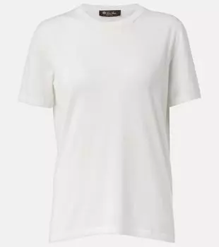 Хлопковая футболка Angera Loro Piana, белый