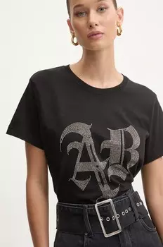 Хлопковая футболка Aniye By, черный
