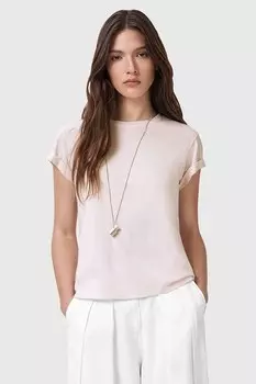 Хлопковая футболка ANNA Allsaints, розовый