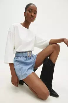 Хлопковая футболка Answear Lab, белый