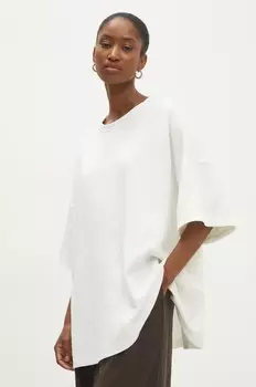 Хлопковая футболка Answear Lab, белый