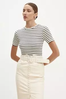 Хлопковая футболка Answear Lab, белый