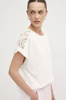 Хлопковая футболка Answear Lab, белый