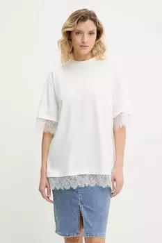 Хлопковая футболка Answear.Lab, белый