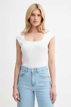 Хлопковая футболка Answear.Lab, белый