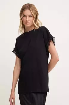 Хлопковая футболка Answear Lab, черный