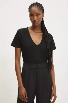 Хлопковая футболка Answear Lab, черный