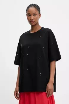 Хлопковая футболка Answear.Lab, черный