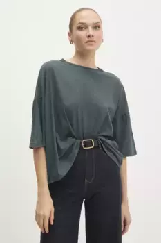 Хлопковая футболка Answear Lab, серый