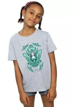 Хлопковая футболка Aquaman Mera Crest DC Comics, серый