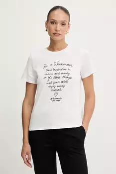 Хлопковая футболка ARA Weekend Max Mara, белый