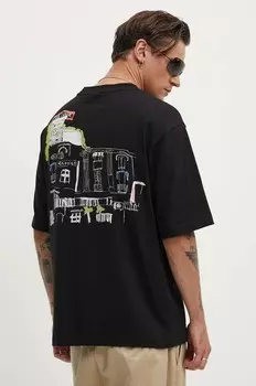 Хлопковая футболка ARCHIE Desigual, черный